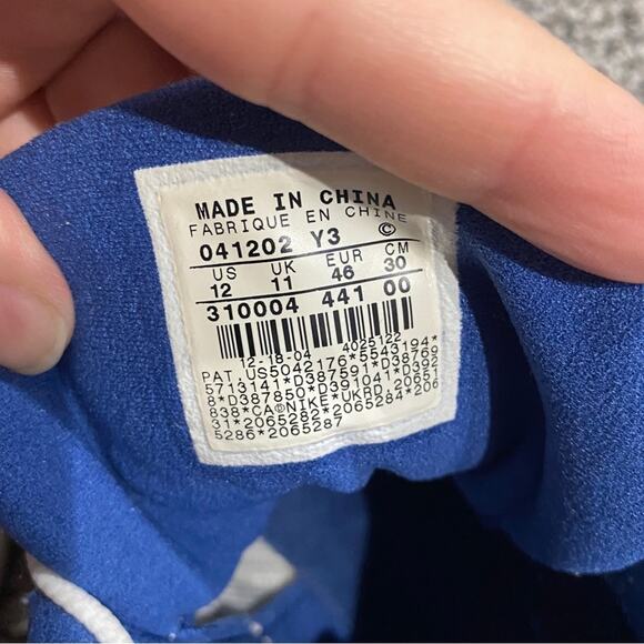 Men’s Jordan 13 XIII Sneakers Shoes 2004 Blue White Size 12 - Style 310004-441 - Picture 7 of 13